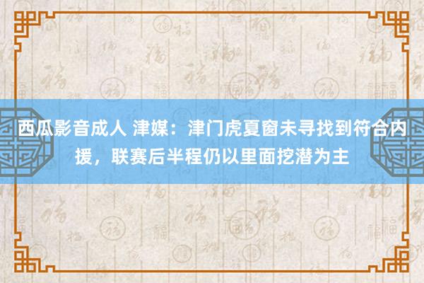 西瓜影音成人 津媒：津门虎夏窗未寻找到符合内援，联赛后半程仍以里面挖潜为主