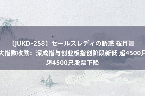 【JUKD-258】セールスレディの誘惑 桜月舞 他 A股三大指数收跌：深成指与创业板指创阶段新低 超4500只股票下降