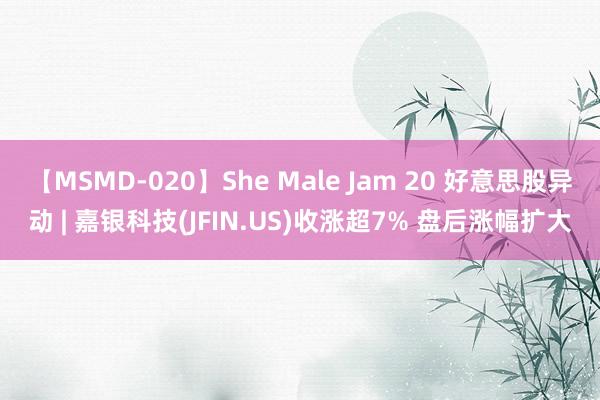 【MSMD-020】She Male Jam 20 好意思股异动 | 嘉银科技(JFIN.US)收涨超7% 盘后涨幅扩大