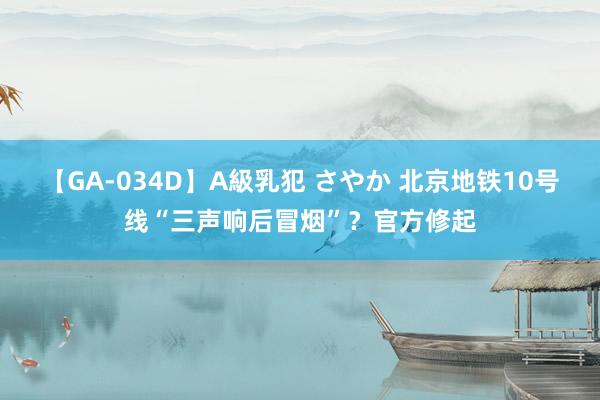 【GA-034D】A級乳犯 さやか 北京地铁10号线“三声响后冒烟”？官方修起