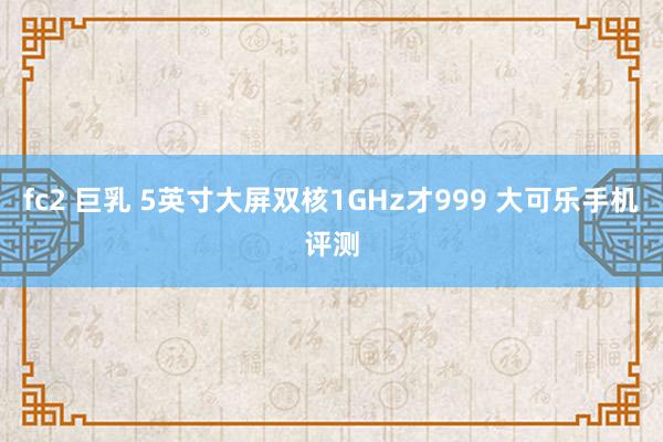 fc2 巨乳 5英寸大屏双核1GHz才999 大可乐手机评测